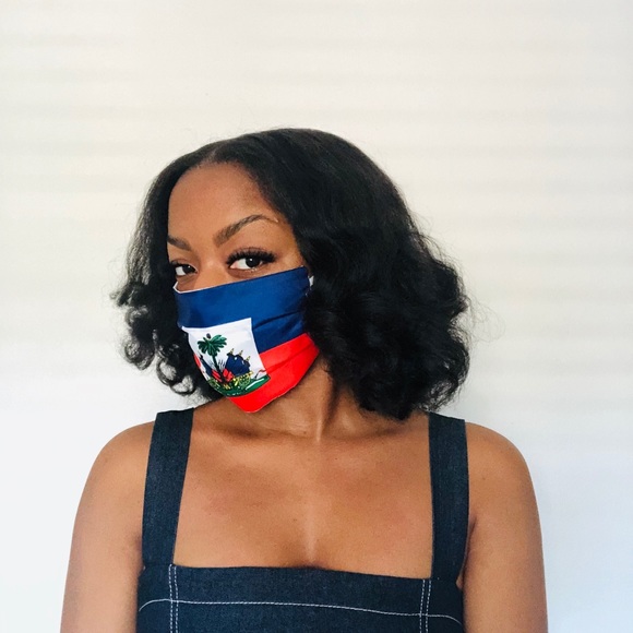 Haitian Flag Mask - Picture 2 of 2